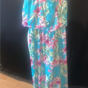 Floral Blue Jumpsuit